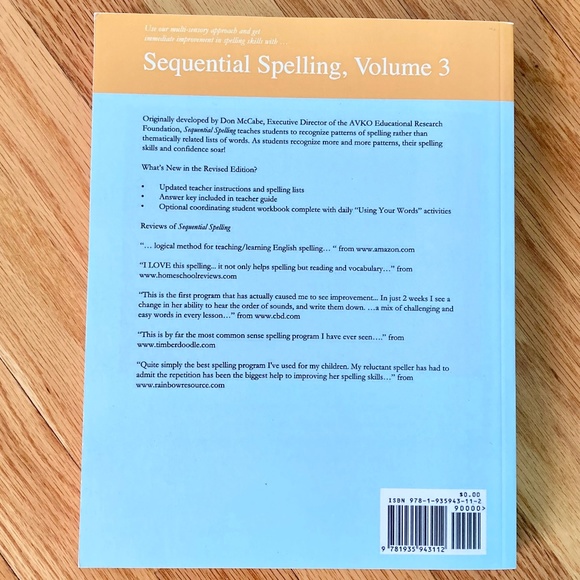Sequential Spelling 3 student workbook, Homeschool spelling curriculum - Picture 3 of 6